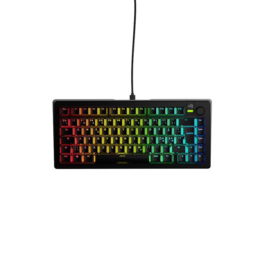 Glorious Gmmk 3 75% Prebuilt Wired Sort - Nd Tastatur - Geekd.dk