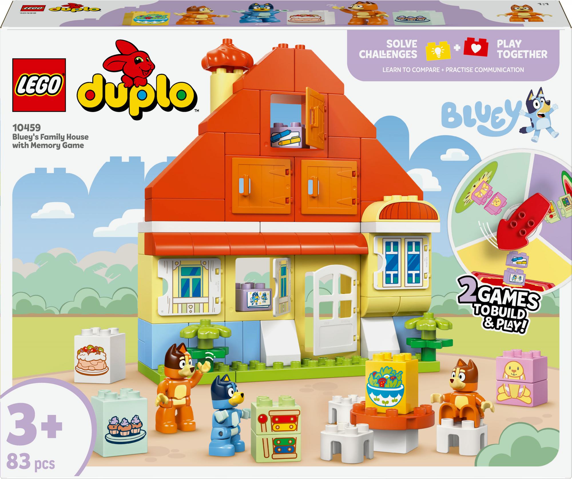Lego Duplo Bluey  -  Blueys Familiehus Med Hukommelsesspil - Geekd.dk