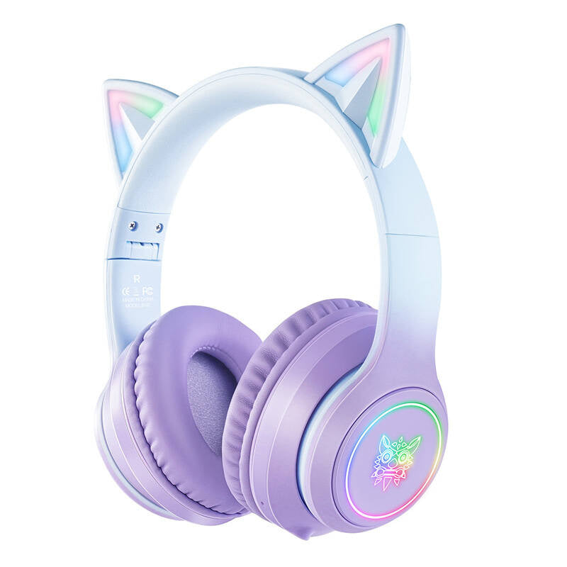 Onikuma B90 Gaming Headset  -  Blå/lilla - Geekd.dk