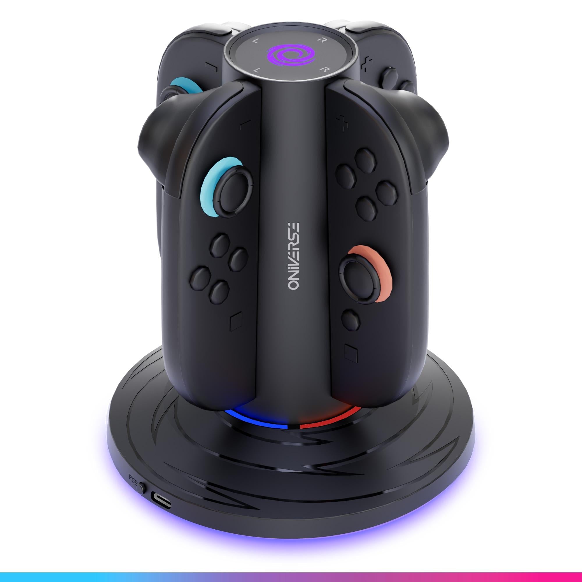 Oniverse Swich 2 Joycons Charging Dock Konsol Tilbehør - Geekd.dk
