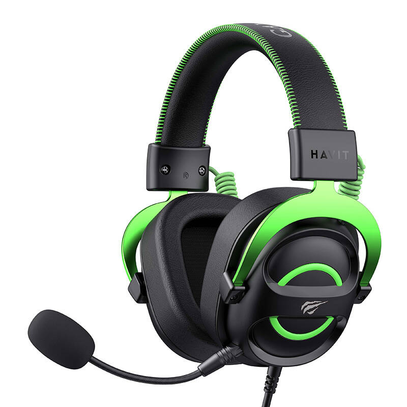 Gaming Headphones Havit H2002e (black-green) Headset - Geekd.dk