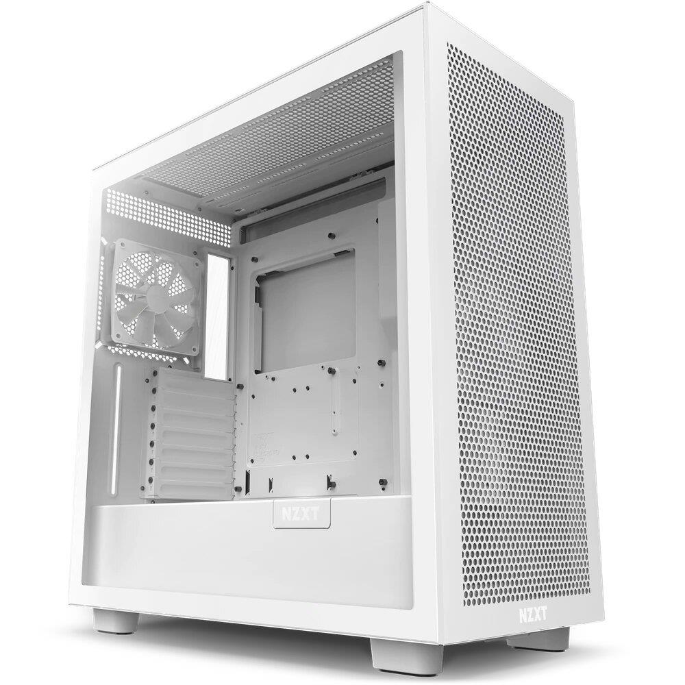 Nzxt H7 Flow White Mid-tower Case Kabinet - Geekd.dk