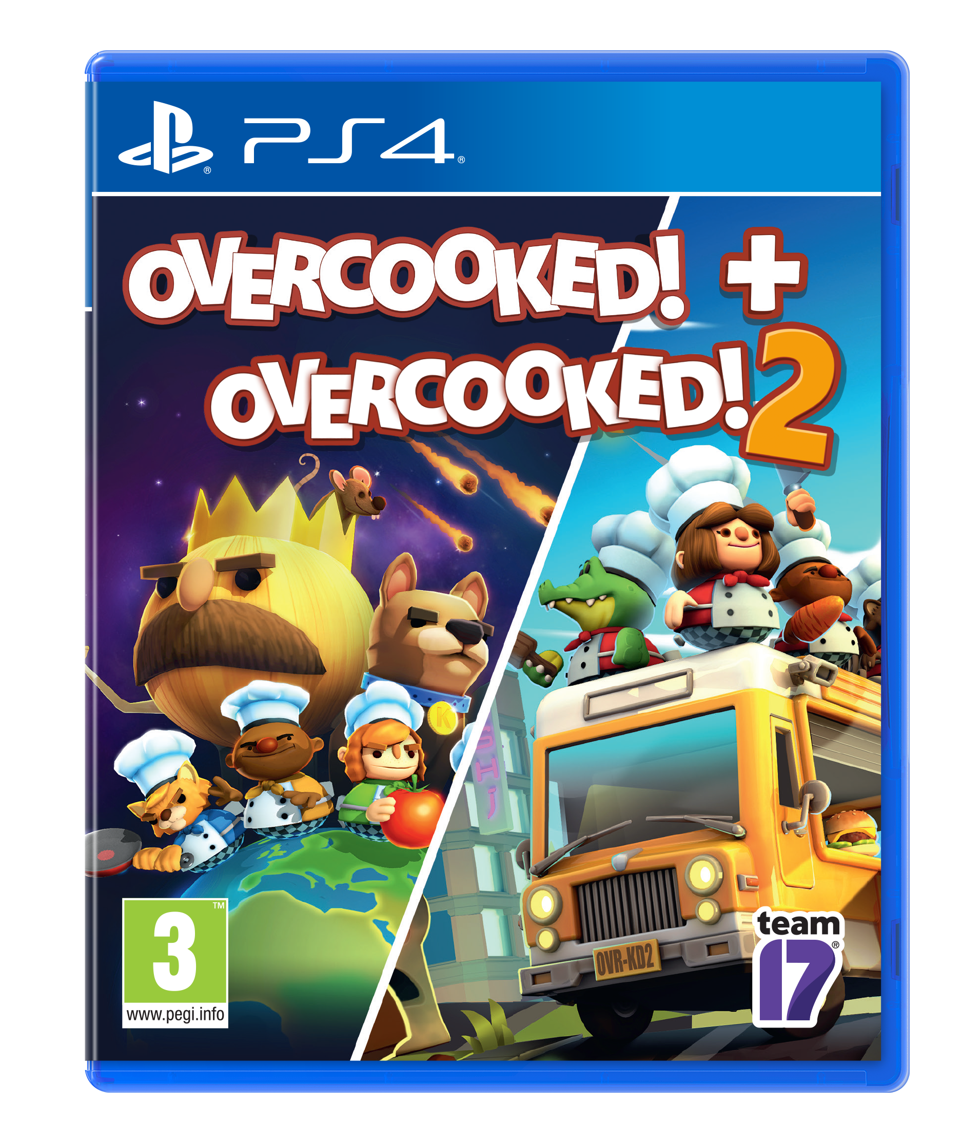 Overcooked + Overcooked 2 Double Pack Ps4 Spil - Geekd.dk