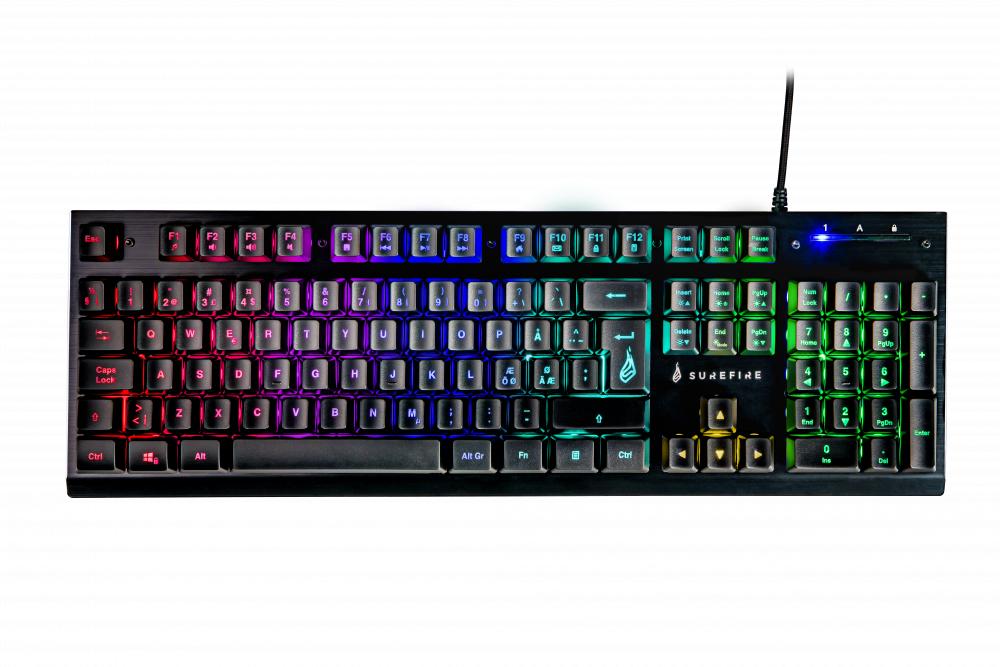 Surefire - Kingpin X2 Metal Gaming Rgb Tastatur Qwerty Nordic - Geekd.dk