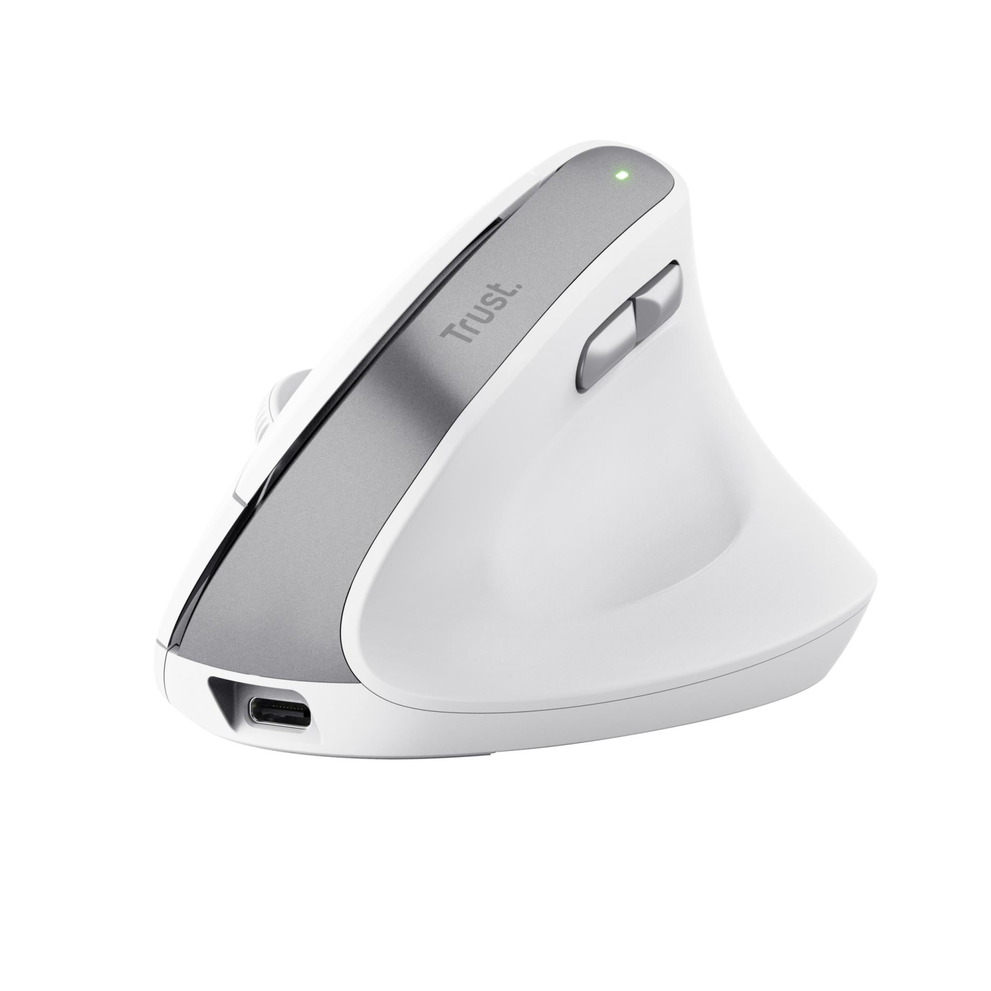 Trust Bayo Ii Ergonomic Trådløs Mus - Hvid - Geekd.dk