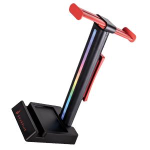 Surefire - Vinson N2 Dual Gaming Rgb Mf Headset Stand, Sort Headset Stander - Geekd.dk
