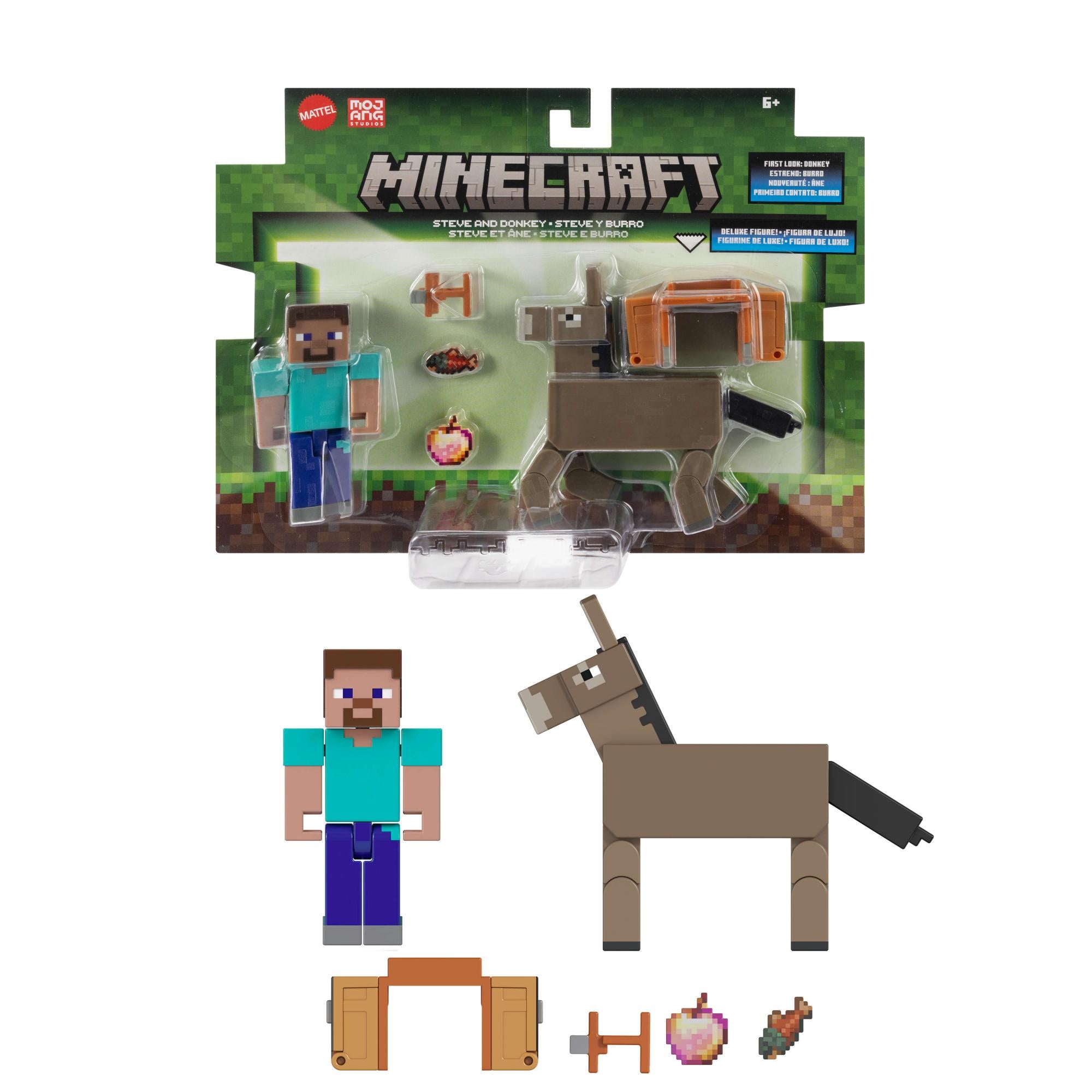 Minecraft Core Figur 2-pack  -  Steve & Donkey - Geekd.dk