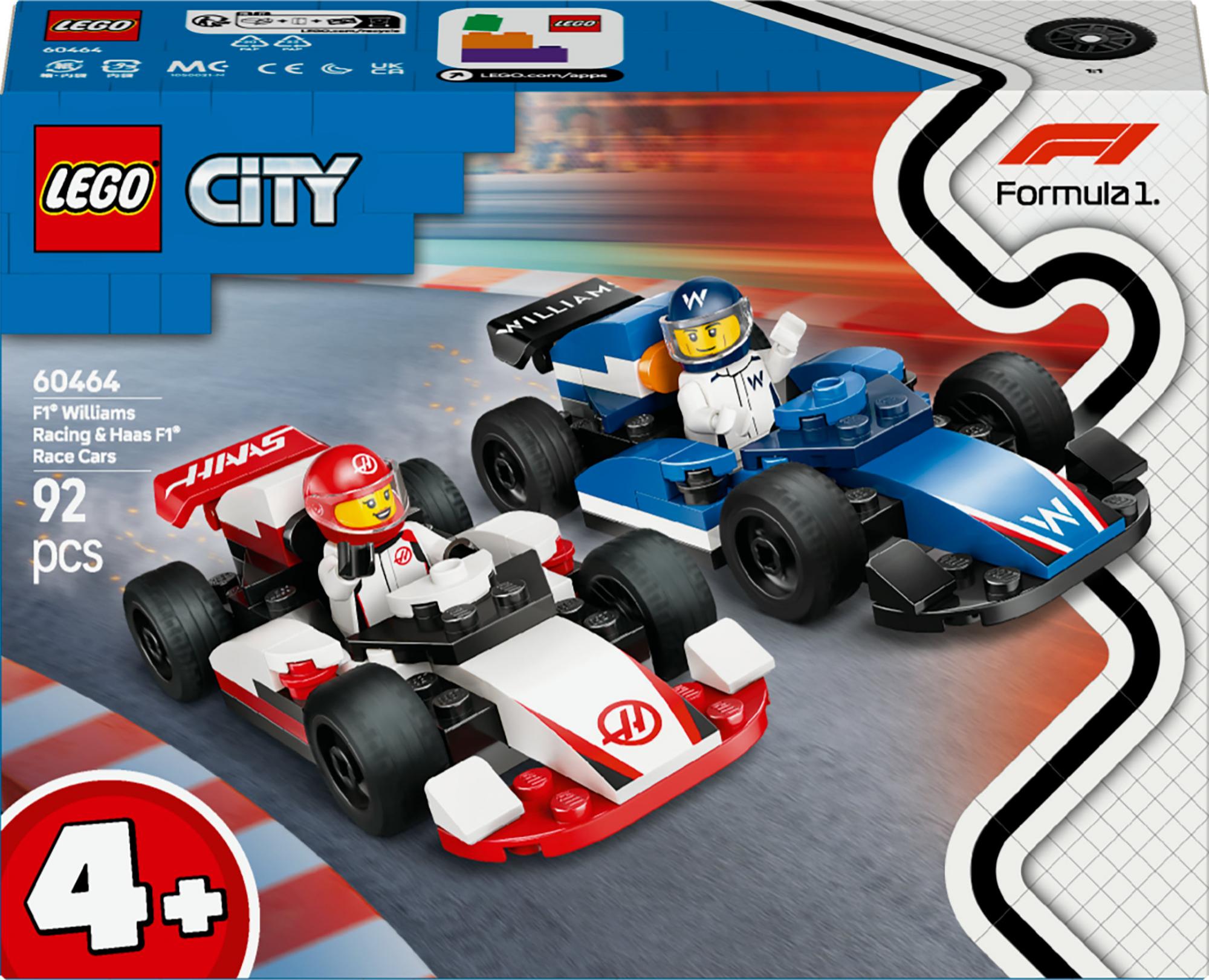 Lego 60464 City F1 Williams Racing And Haas F1 Racing Cars - Geekd.dk