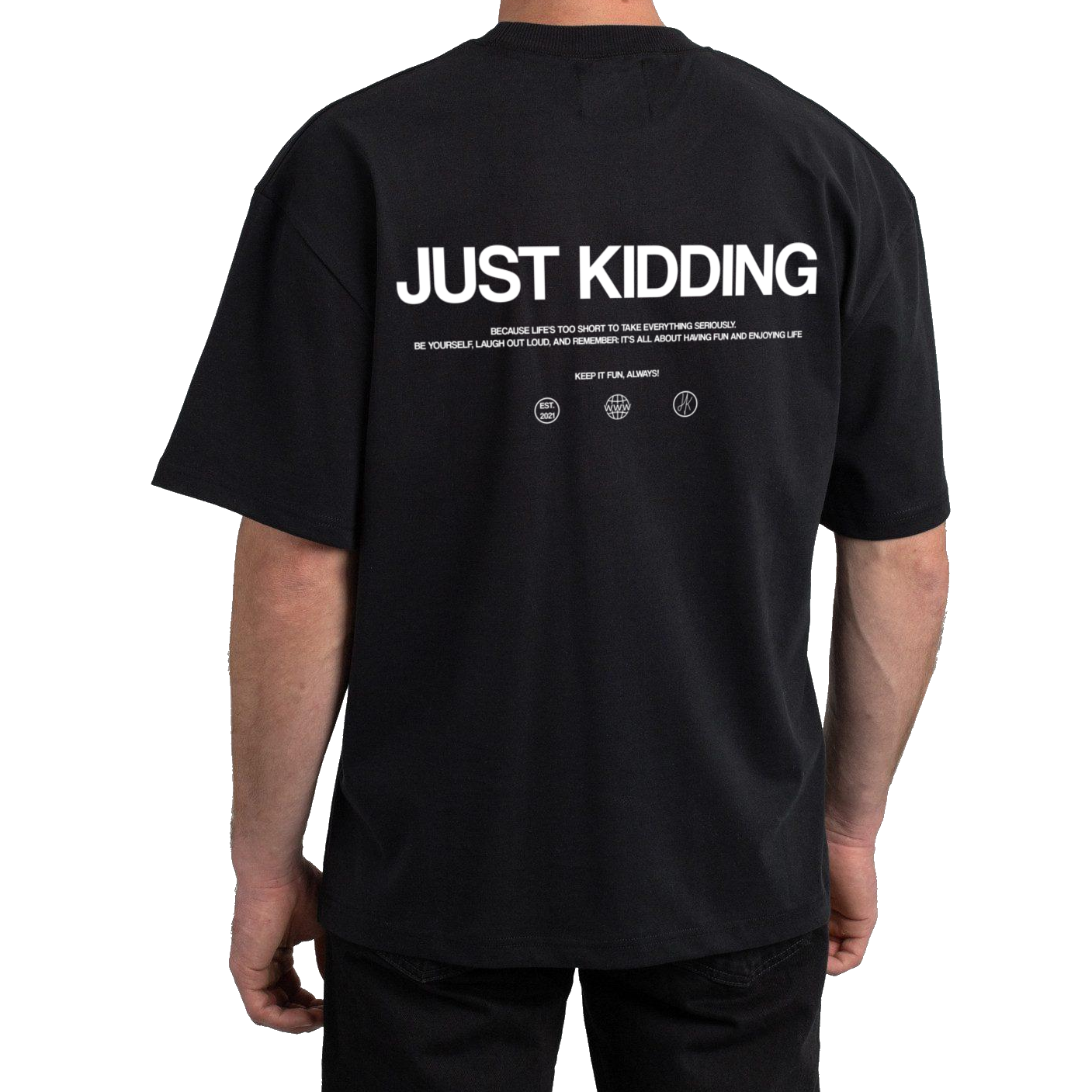 Just Kidding Tee - Sort T-shirt - Geekd.dk