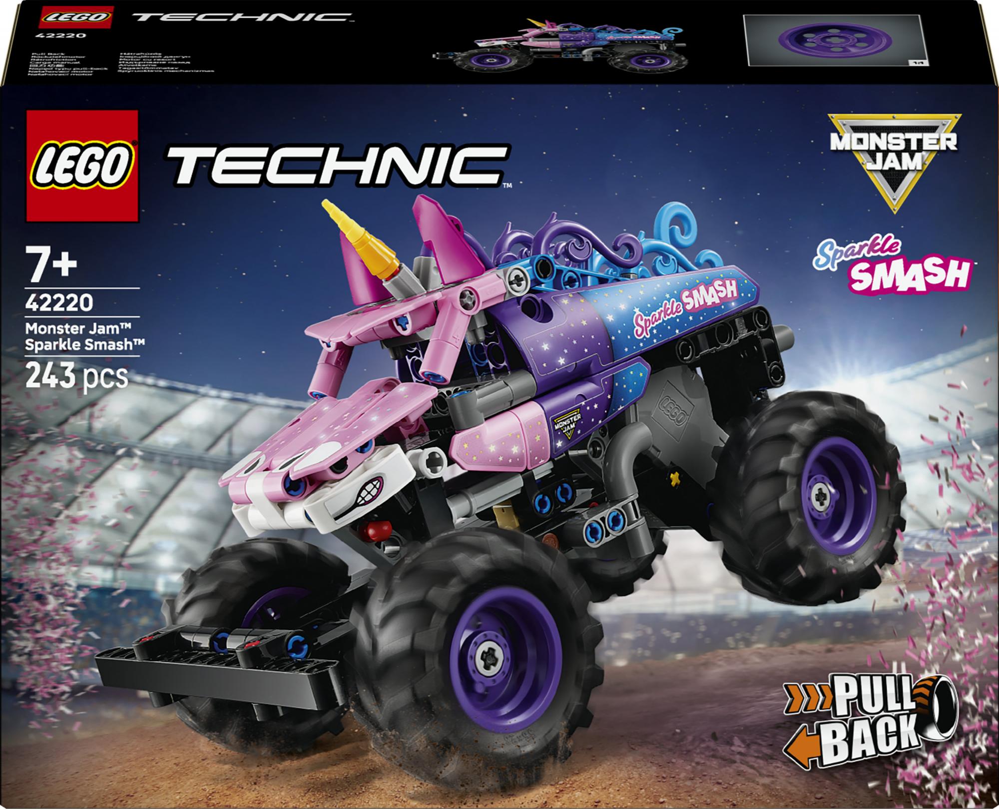 Lego Technic  -  Monster Jam Sparkle Smash Pull-back - Geekd.dk