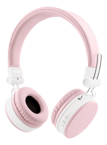 Streetz Foldbart On-ear Bluetooth Headset  -  Lyserød - Geekd.dk