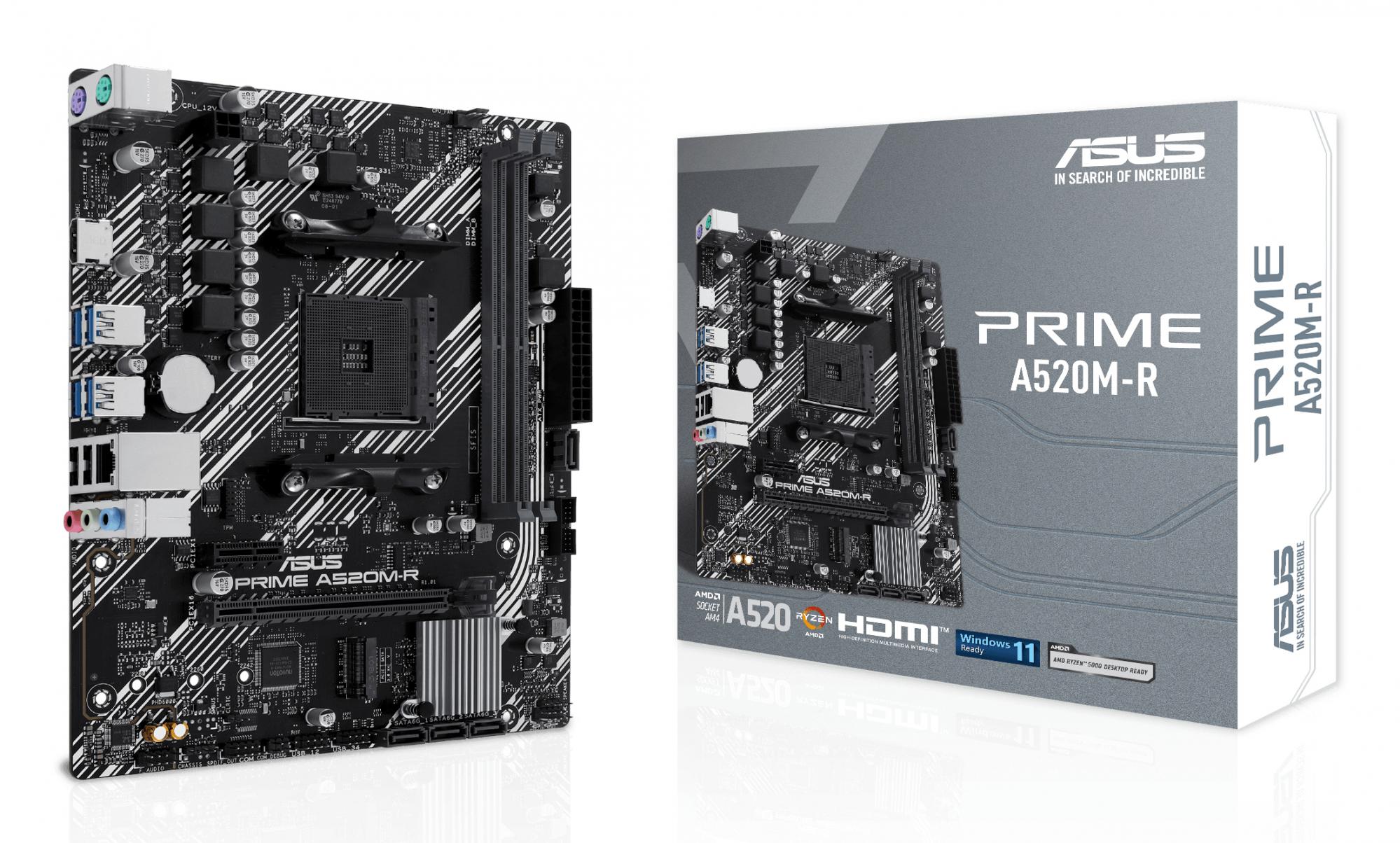 Asus Prime A520m-r Micro-atx Socket Am4 Amd A520 Bundkort - Geekd.dk