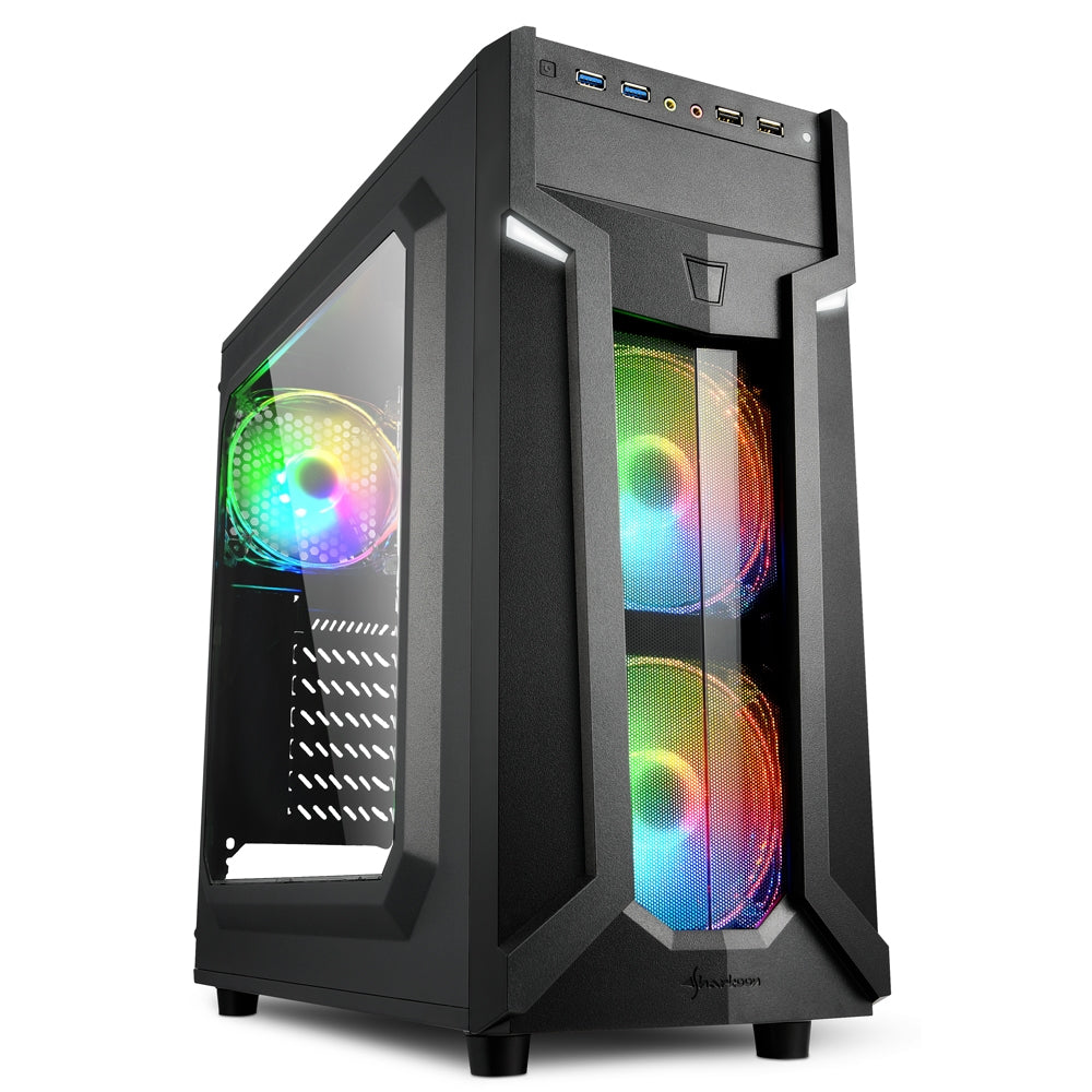 Sharkoon Vg6-w Rgb - Window Kabinet - Geekd.dk