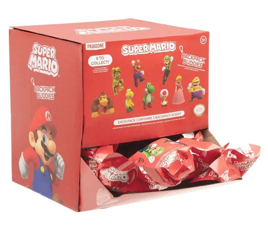 Super Mario Backpack Buddies Cdu Of 24pcs - Geekd.dk