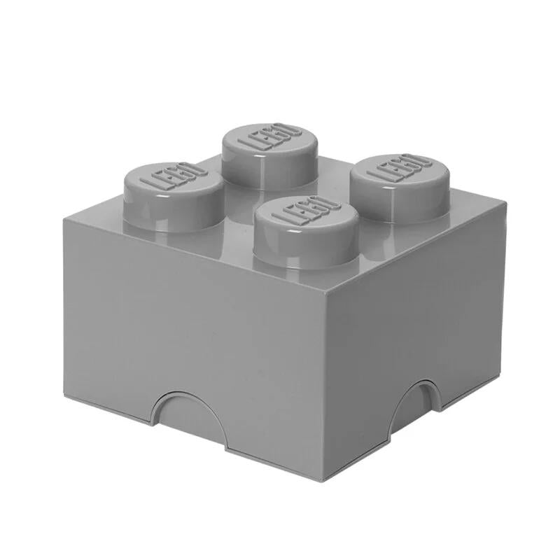 Room Copenhagen Lego Storage Brick 4 Grey - Rc40031740 Opbevaringskasse - Geekd.dk