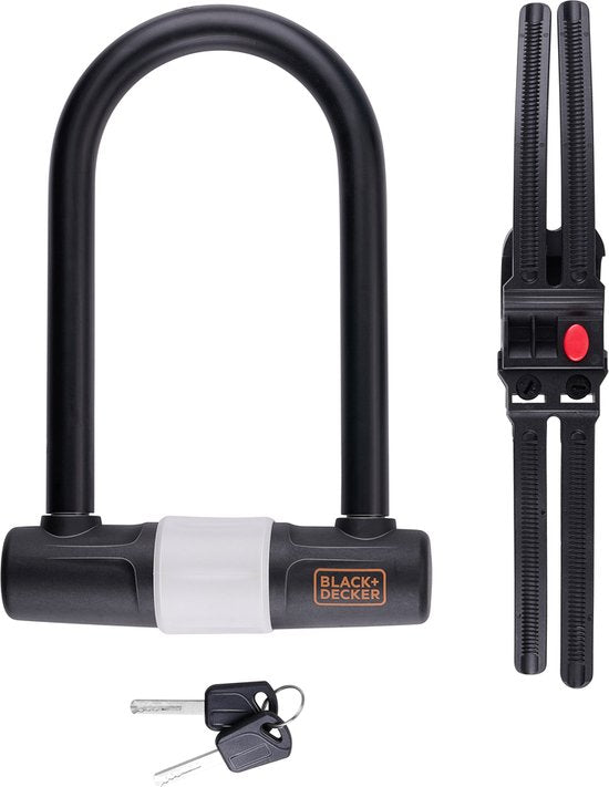 Black & Decker Bøjlelås  Robust Og Sikkert Til Cykel, Motorcykel Og Scooter