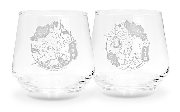 Pokemon 2 Glass Set - Magikarp & Gyarados Europe - 30cl Merchandise - Geekd.dk