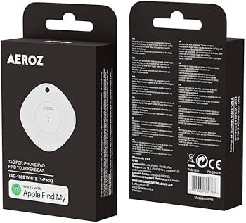 Aeroz - Tag-1000 White - Key Finder For Use With Iphone - Works With Apple Find My App Air Tags - Geekd.dk