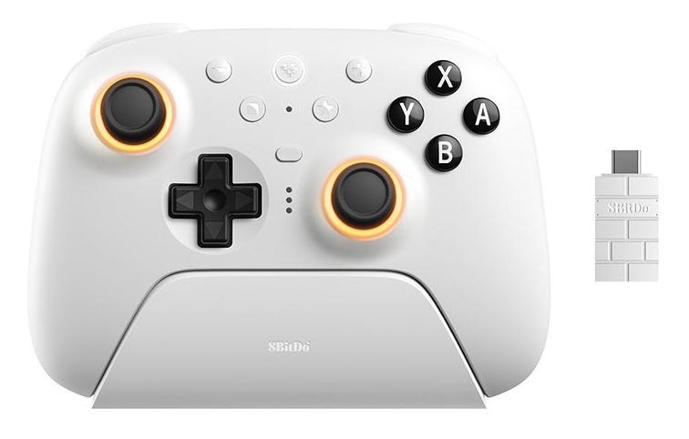 8bitdo - Ultimate 2 Wireless Bt - White Konsol - Geekd.dk