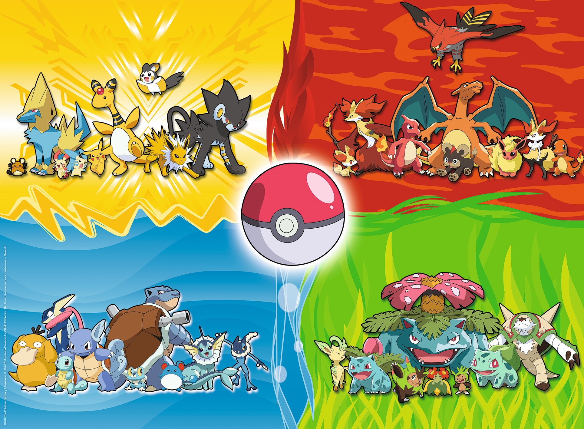 Pokemon Puslespil - Pokemon Types (150 Xxl Stk) - Geekd.dk