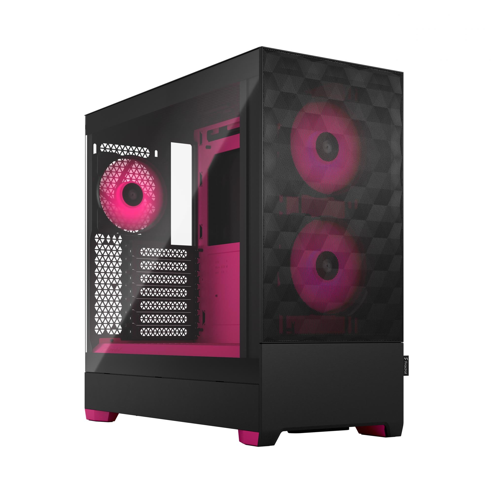 Fractal Design Pop Air Rgb Magenta Core Tg Clear Tint Kabinet - Geekd.dk