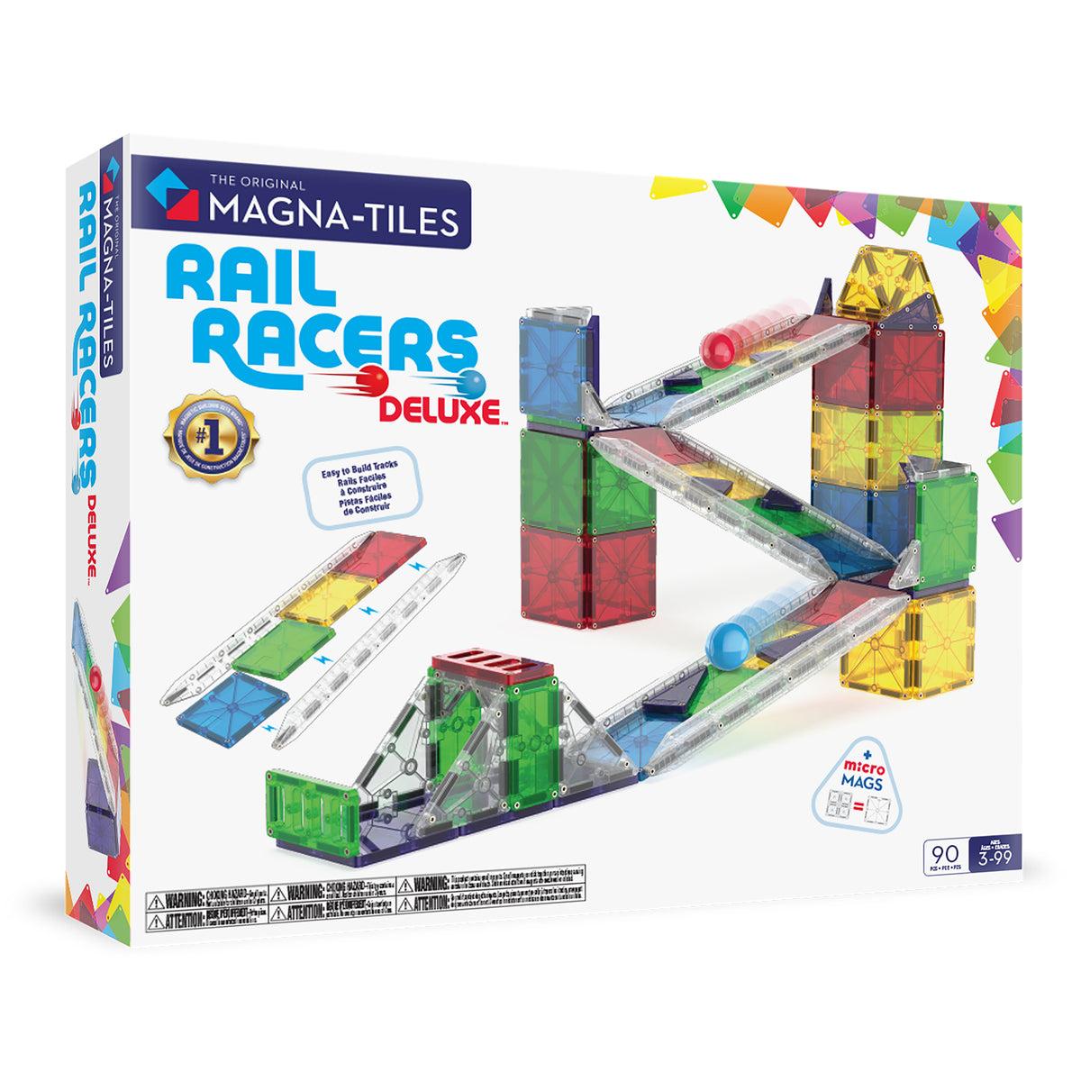 Magna-tiles Rail Racers Deluxe  -  Magnetisk Byggesæt - Geekd.dk