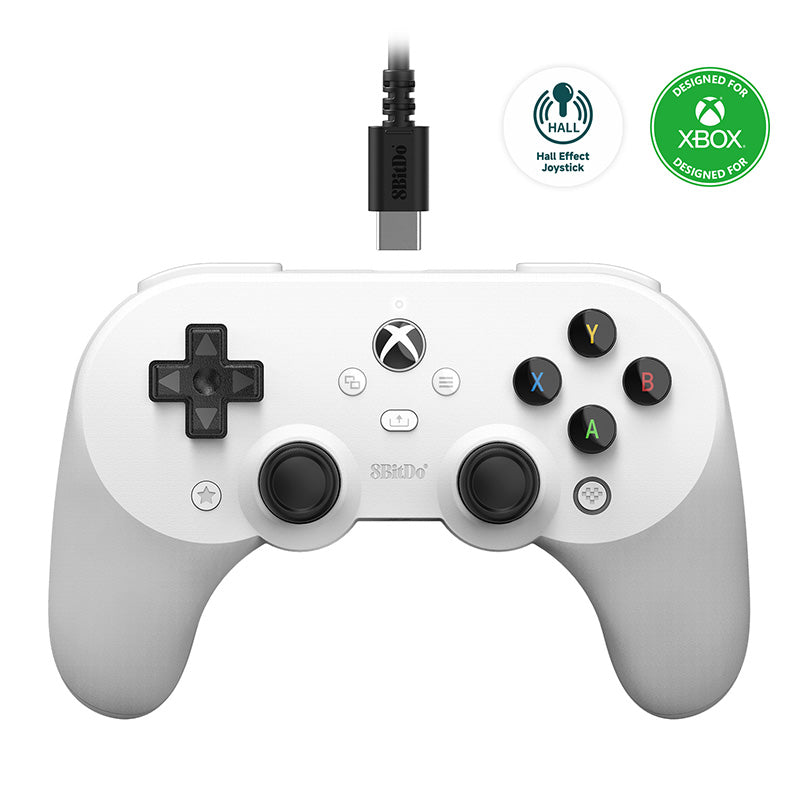 8bitdo Pro 2 Kablet Xbox Gamepad - Hvid Controller - Geekd.dk