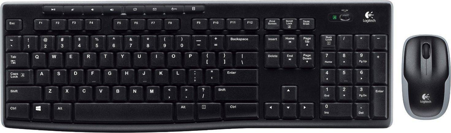 Logitech Mk270 Trådløst Tastatur Og Mus - Sort Computers - Keyboards, Mice & Other Input Devices - Keyboard & Mouse Sets - Geekd.dk