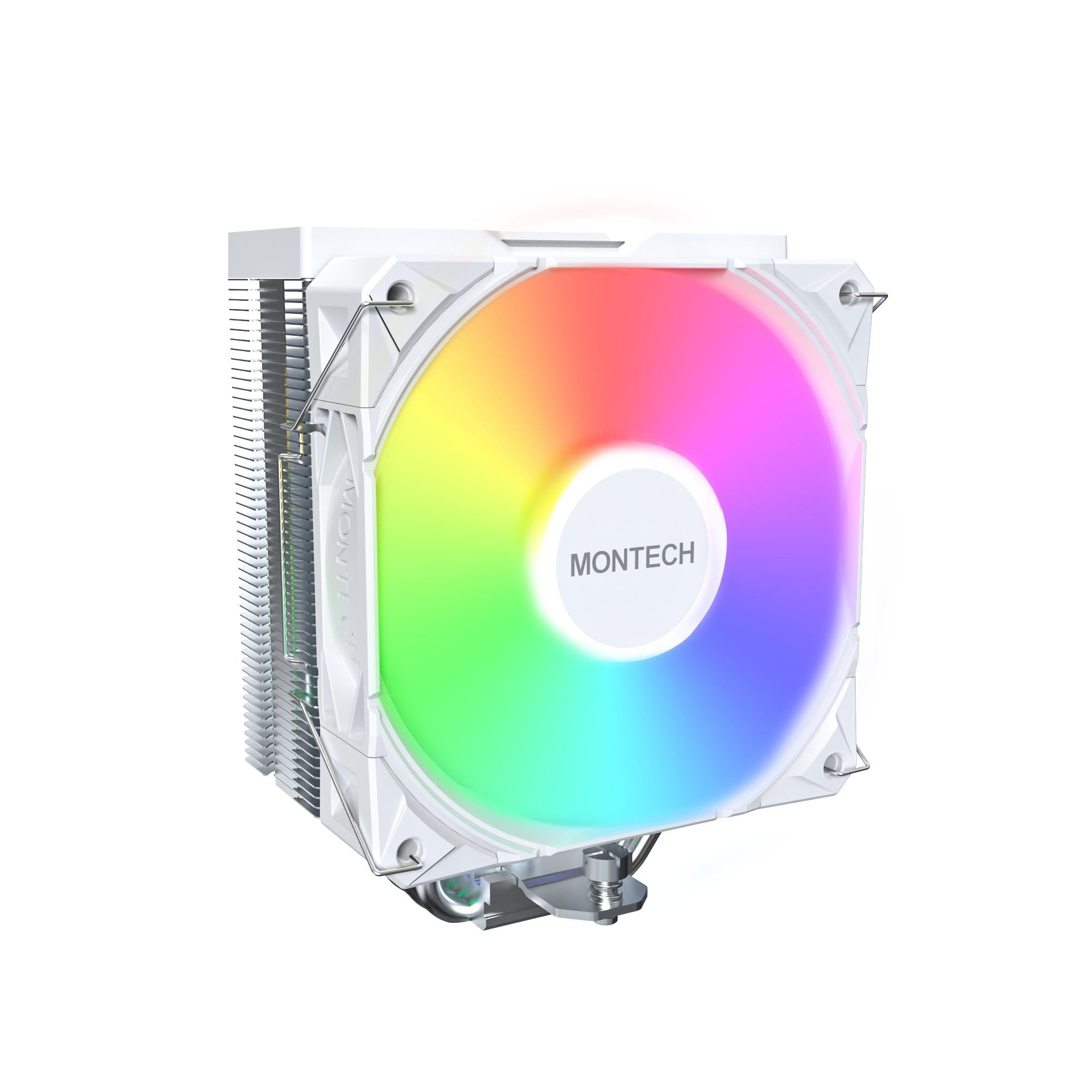 Montech Nx400 Argb, Single Tower, 4 Hp Cpu Cooler, White Cpu Køler - Geekd.dk