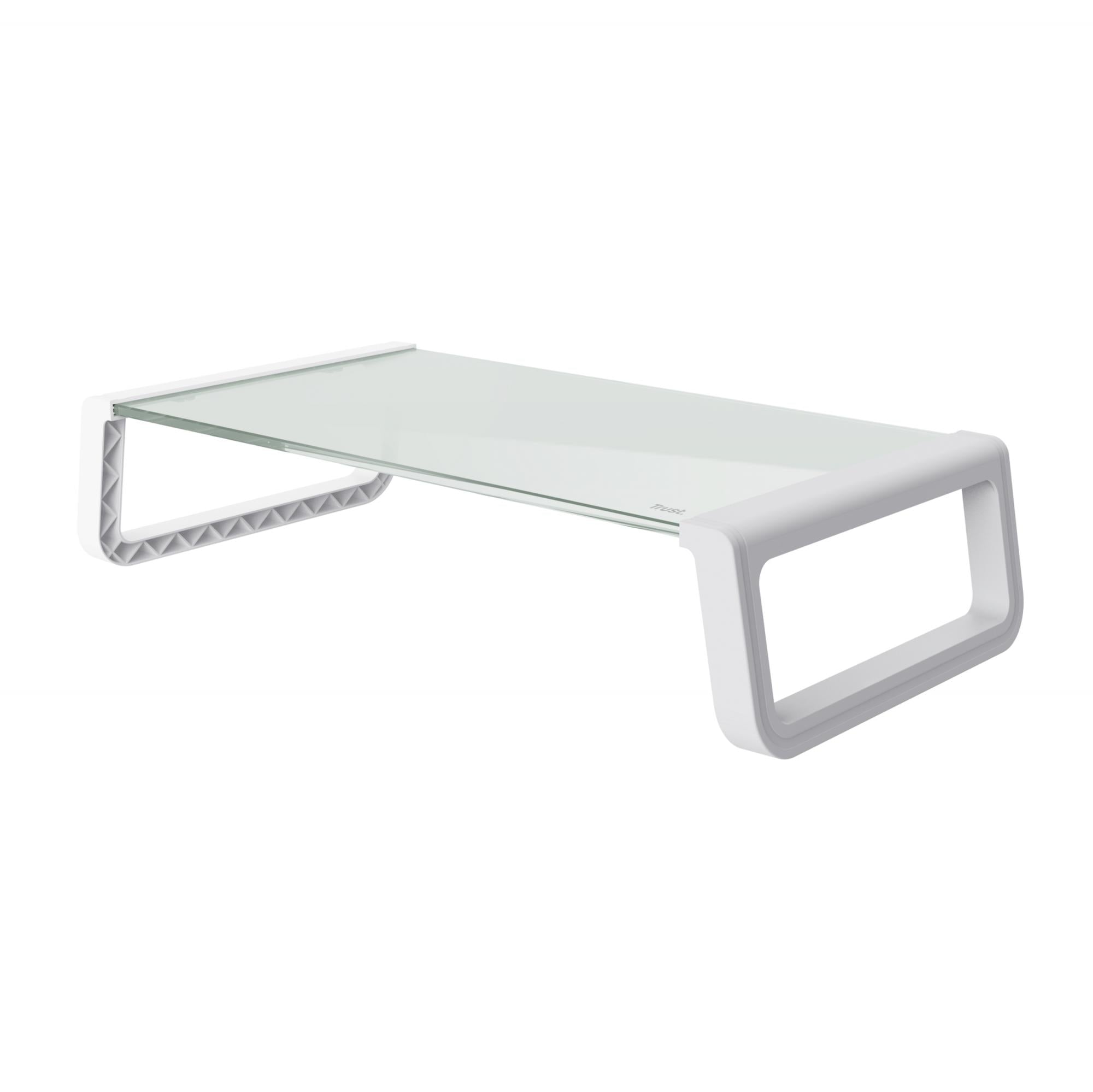 Trust Monta Glass Monitor Stand - Hvid Skærm Tilbehør - Geekd.dk