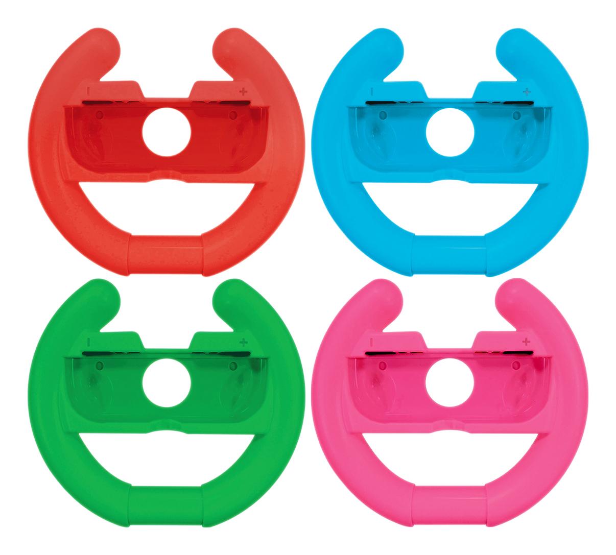 Oniverse - Pack Of 4 Racing Wheel Controller Holders - Blue/red/green/pink Konsol Tilbehør - Geekd.dk
