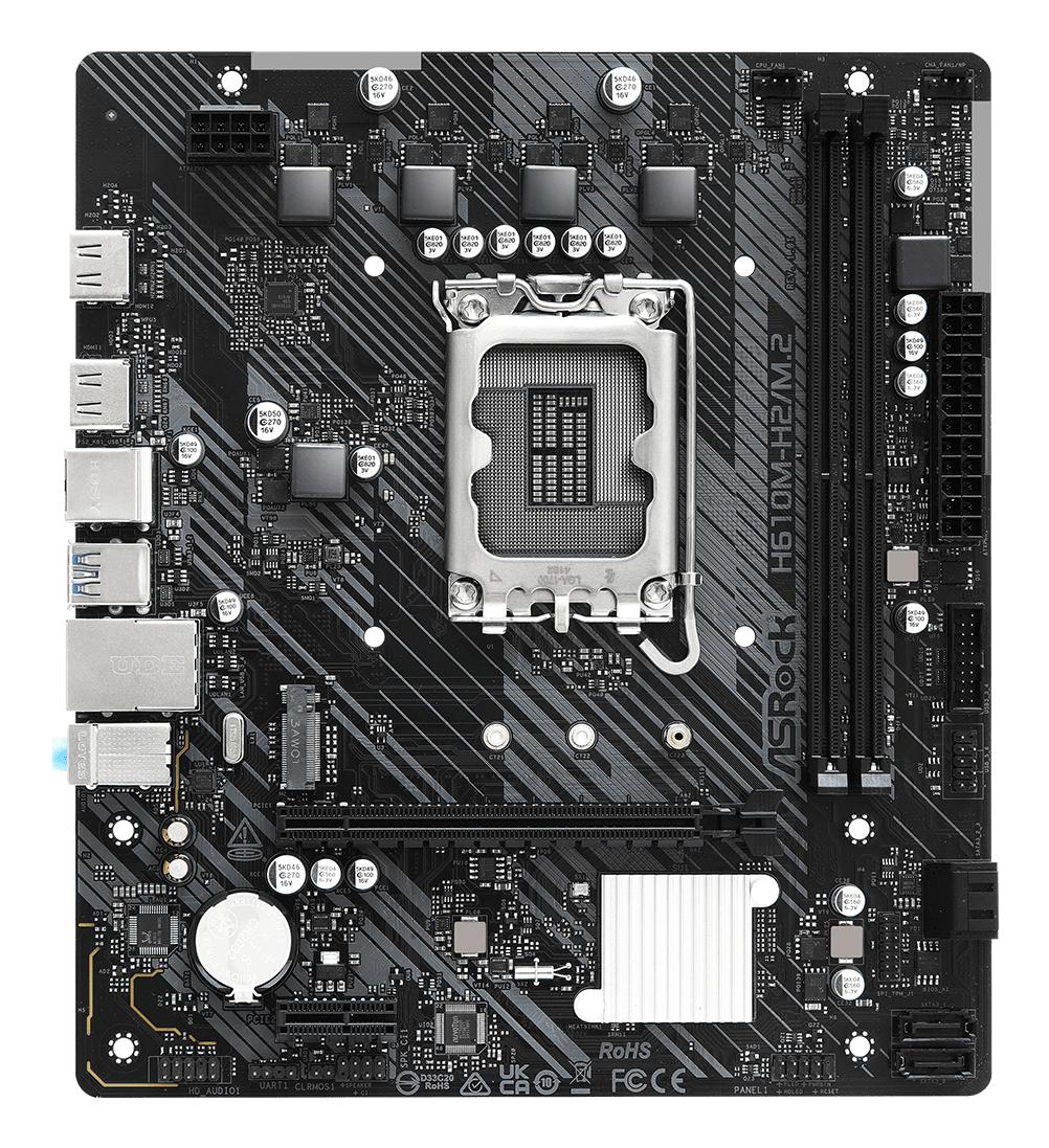 Asrock H610m-h2/m.2 Ddr4 Lga1700 Matx Bundkort - Geekd.dk