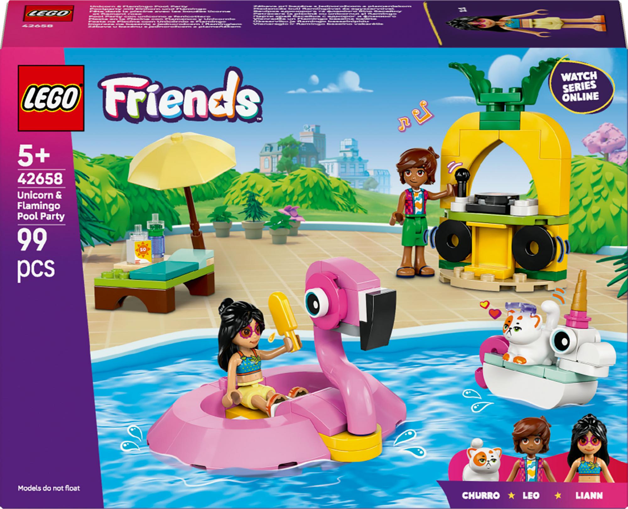 Lego 42658 Friends Pool Party With Unicorn And Flamingo - Geekd.dk