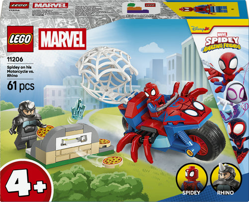 Lego Marvel Spidey And His Super Friends Spidey On Motorcycle Vs. Rhino Toys - Building And Construction Toys - Building Sets - Geekd.dk