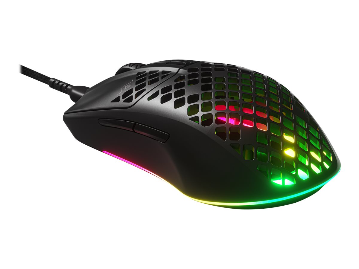 Steelseries Aerox 3 2022 Edition Optisk Kabling Sort Mus - Geekd.dk