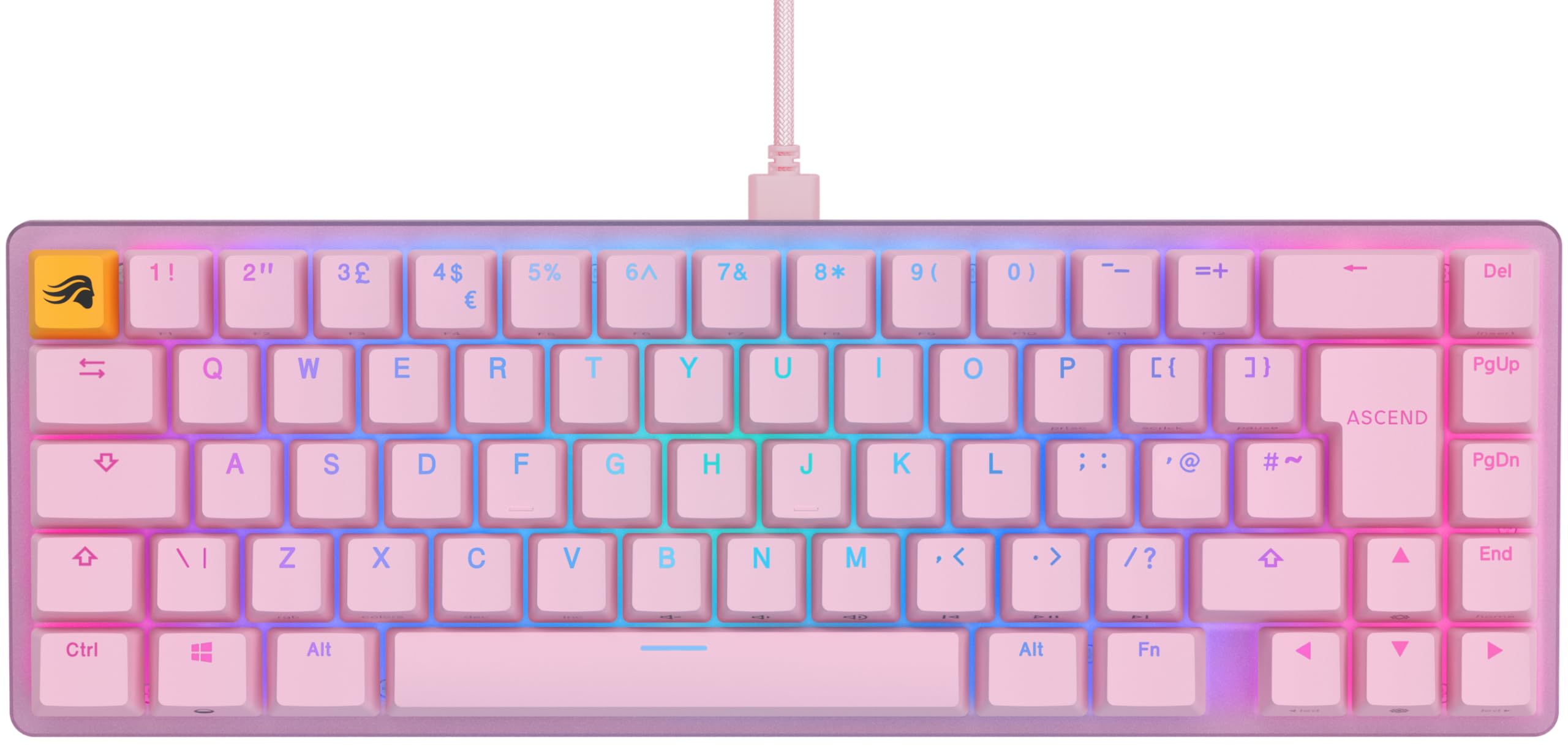 Glorious Gmmk 2 Compact 65% - Fox Switch, - Pink Tastatur - Geekd.dk