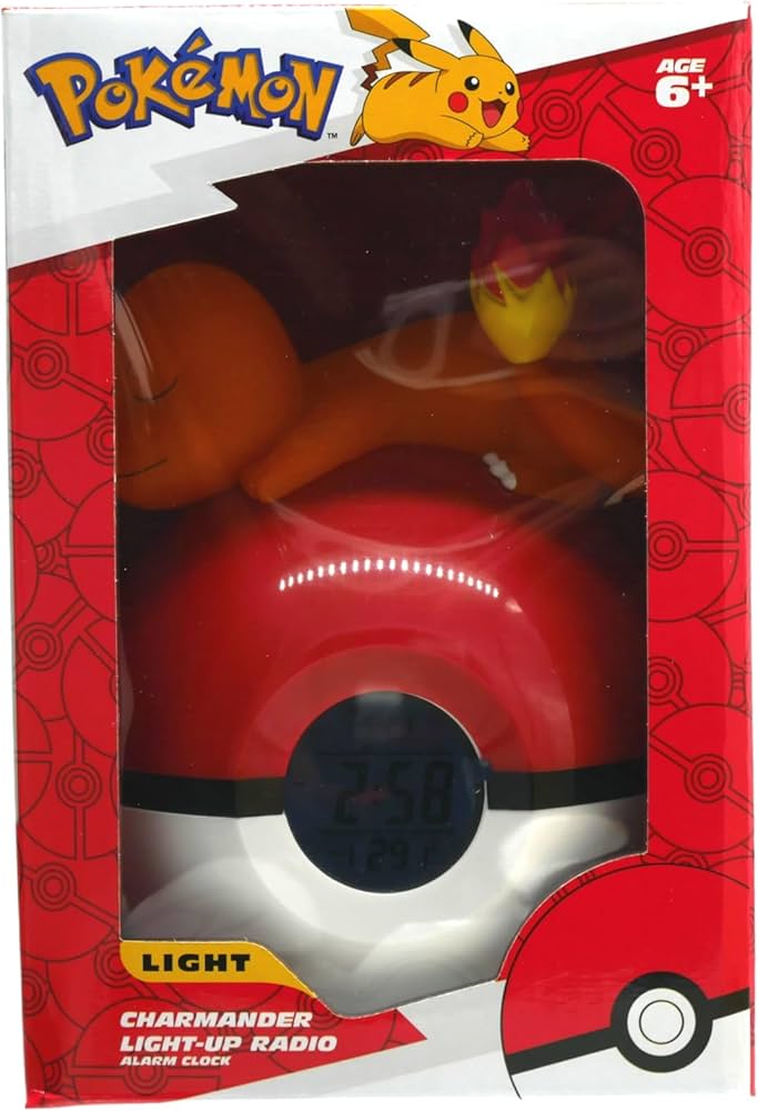 Pokémon Charmander Vækkeur Med Lys - Geekd.dk