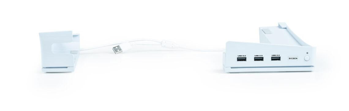 Nacon Horizontal Hub Station Rgb/usb Hub, Hvid Ps5 Slim Ps5 Tilbehør - Geekd.dk
