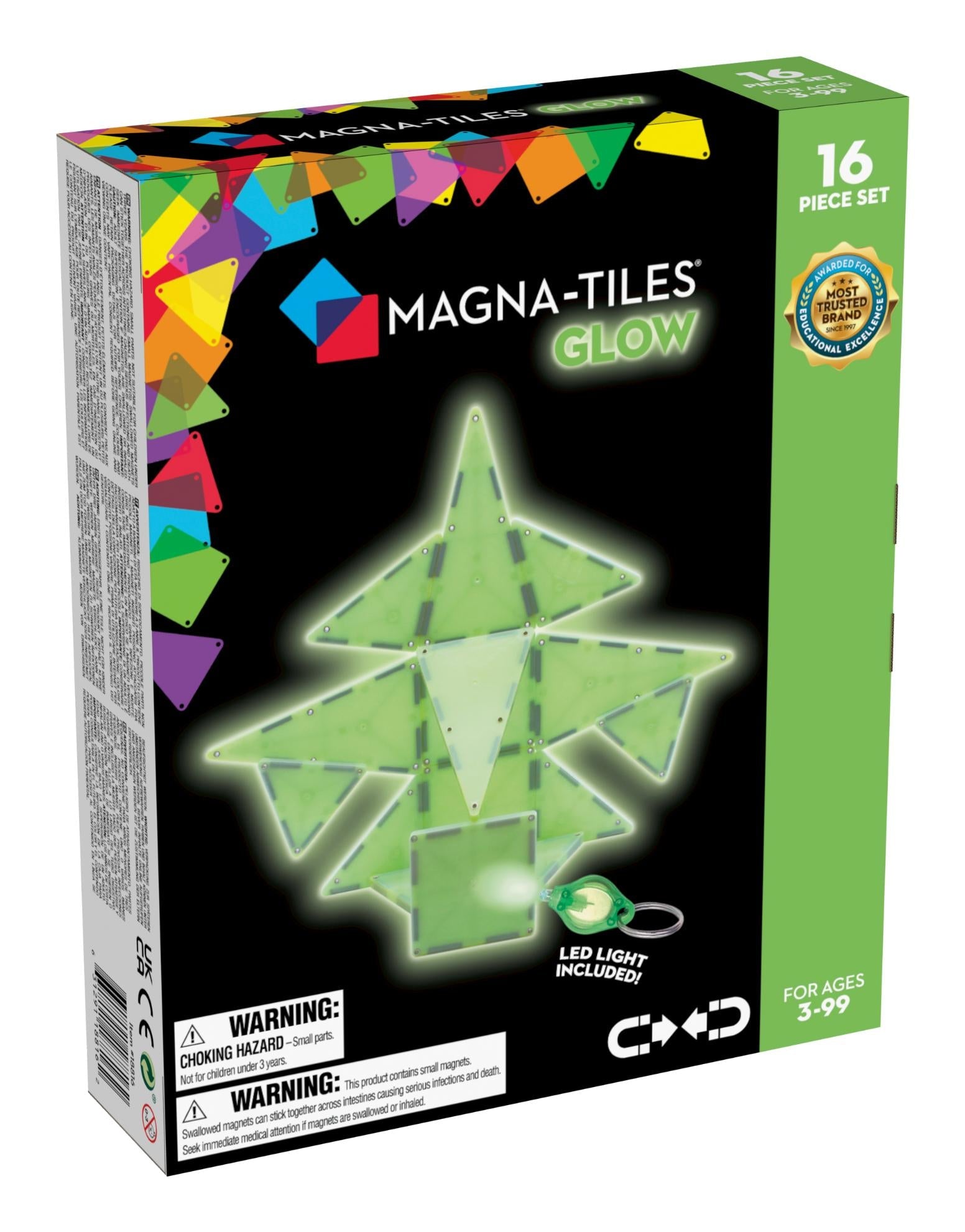 Magna-tiles Glow  -  Magnetisk Byggesæt - Geekd.dk