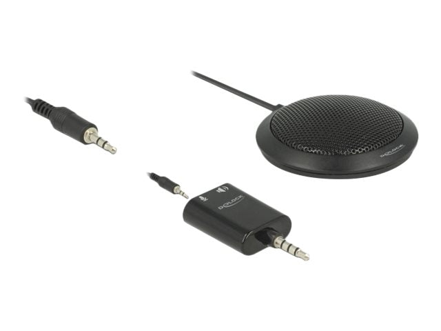 Delock Condenser Table Microphone Mikrofon Kabling -32db Omni-directional Sort - Geekd.dk