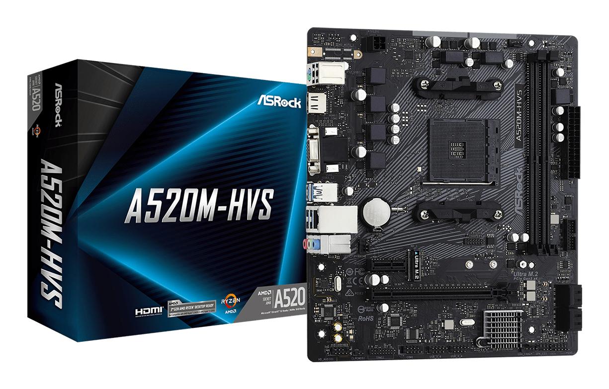 Asrock A520m-hvs (am4) (d) Bundkort - Geekd.dk