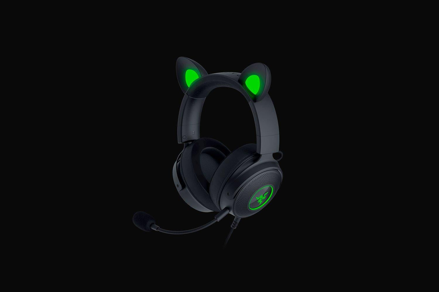 Razer Kraken Kitty V2 Pro  -  Gaming Headset Med Udskiftelige Rgb-ører (sort) - Geekd.dk