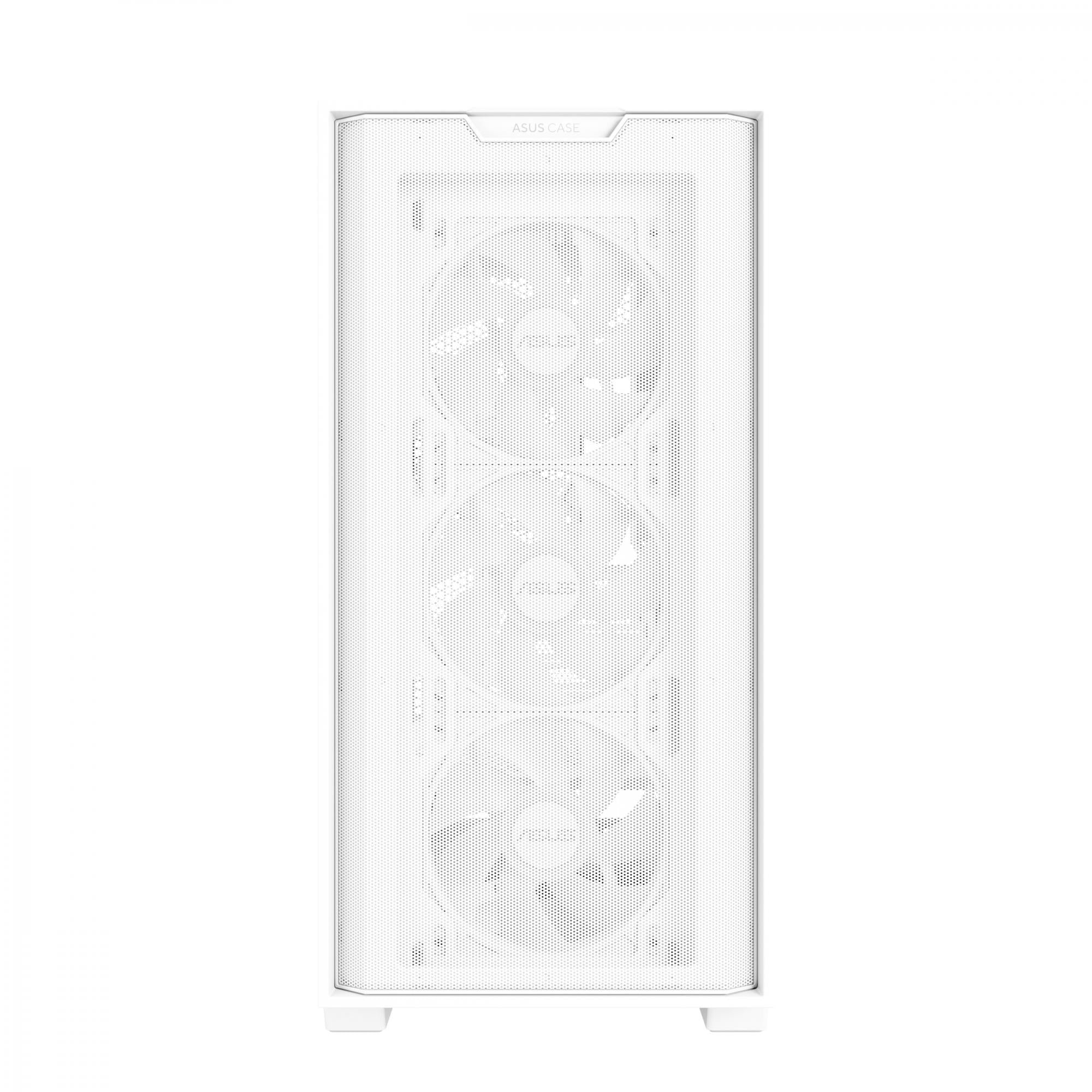 Asus A21 Plus Matx Case With 4 Pre-installed Argb Fans, Btf Support - White Kabinet - Geekd.dk