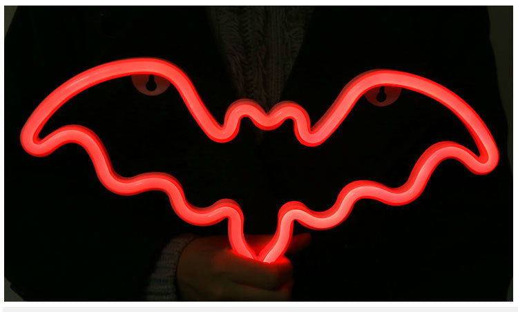 Flagermus Neon Led Lampe - Geekd.dk
