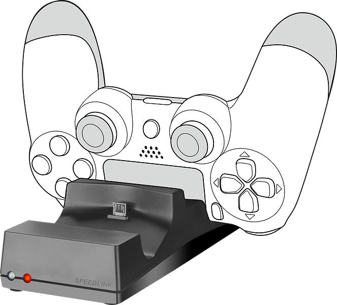 Speedlink - Jazz Usb Oplader  -  Til Ps4, Sort Charging Dock - Geekd.dk