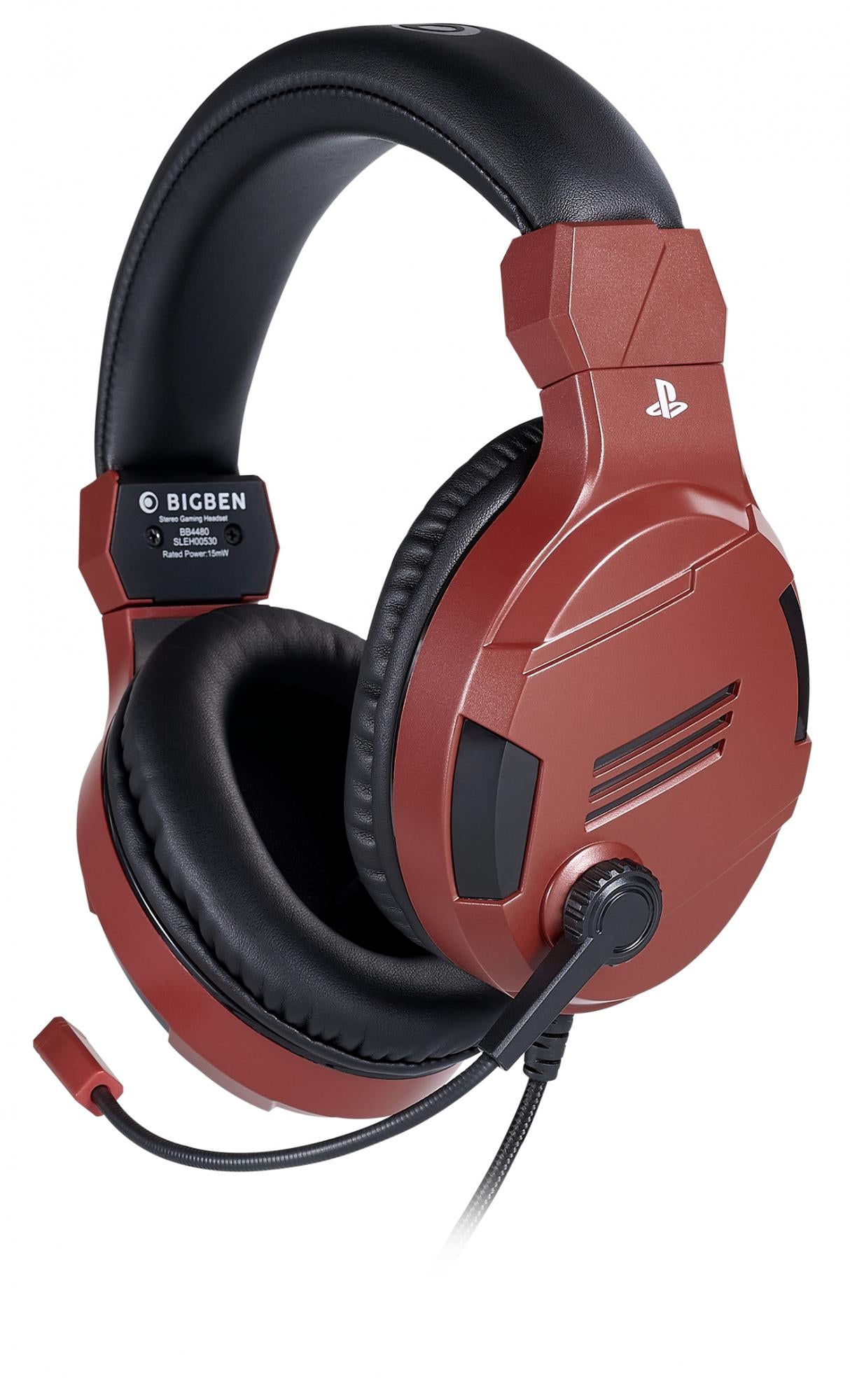 Playstation 4 Hw Bigben Stereo Gaming Headset V3 (rød) - Geekd.dk