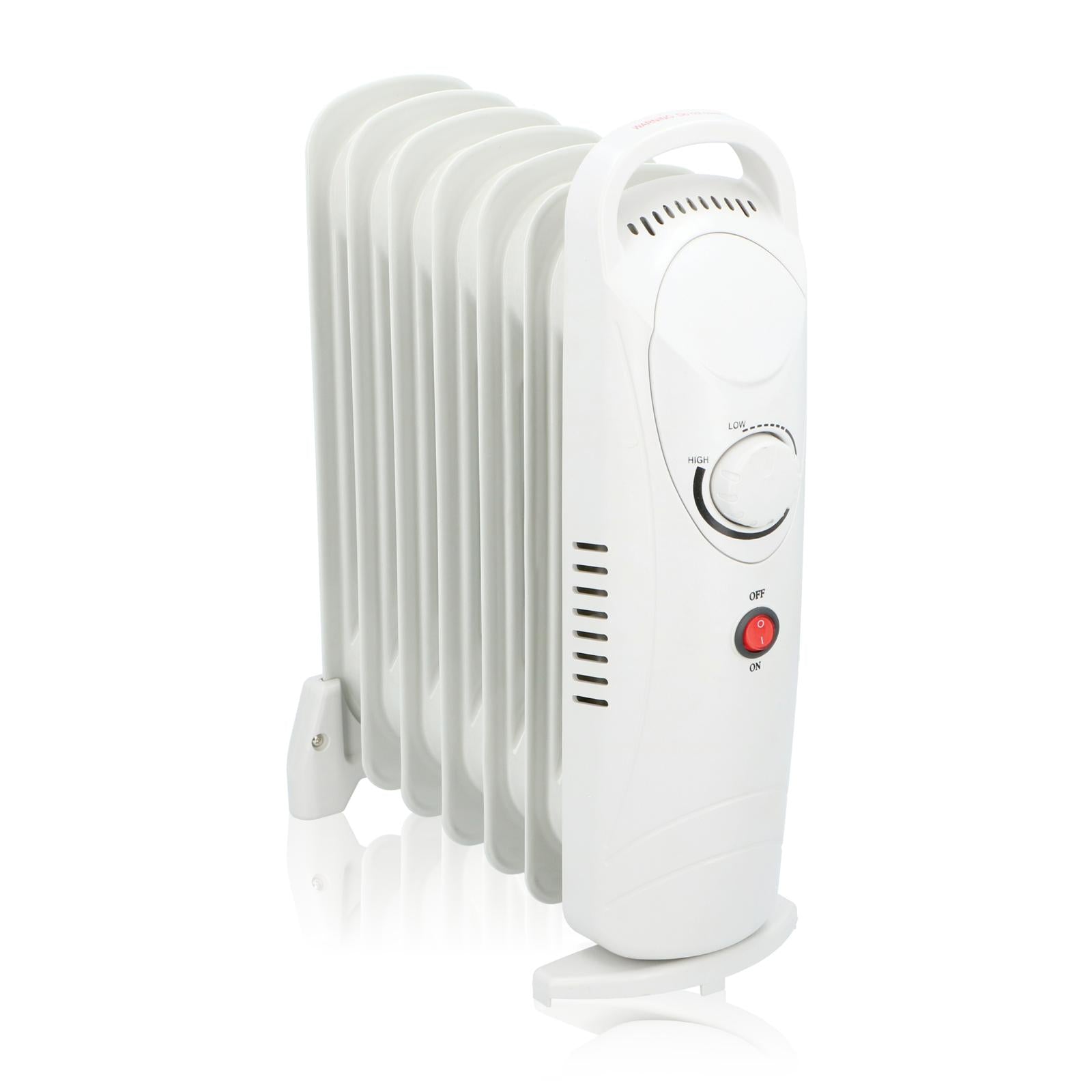 Olieradiator 850w  - Hvid Med Justerbar Termostat
