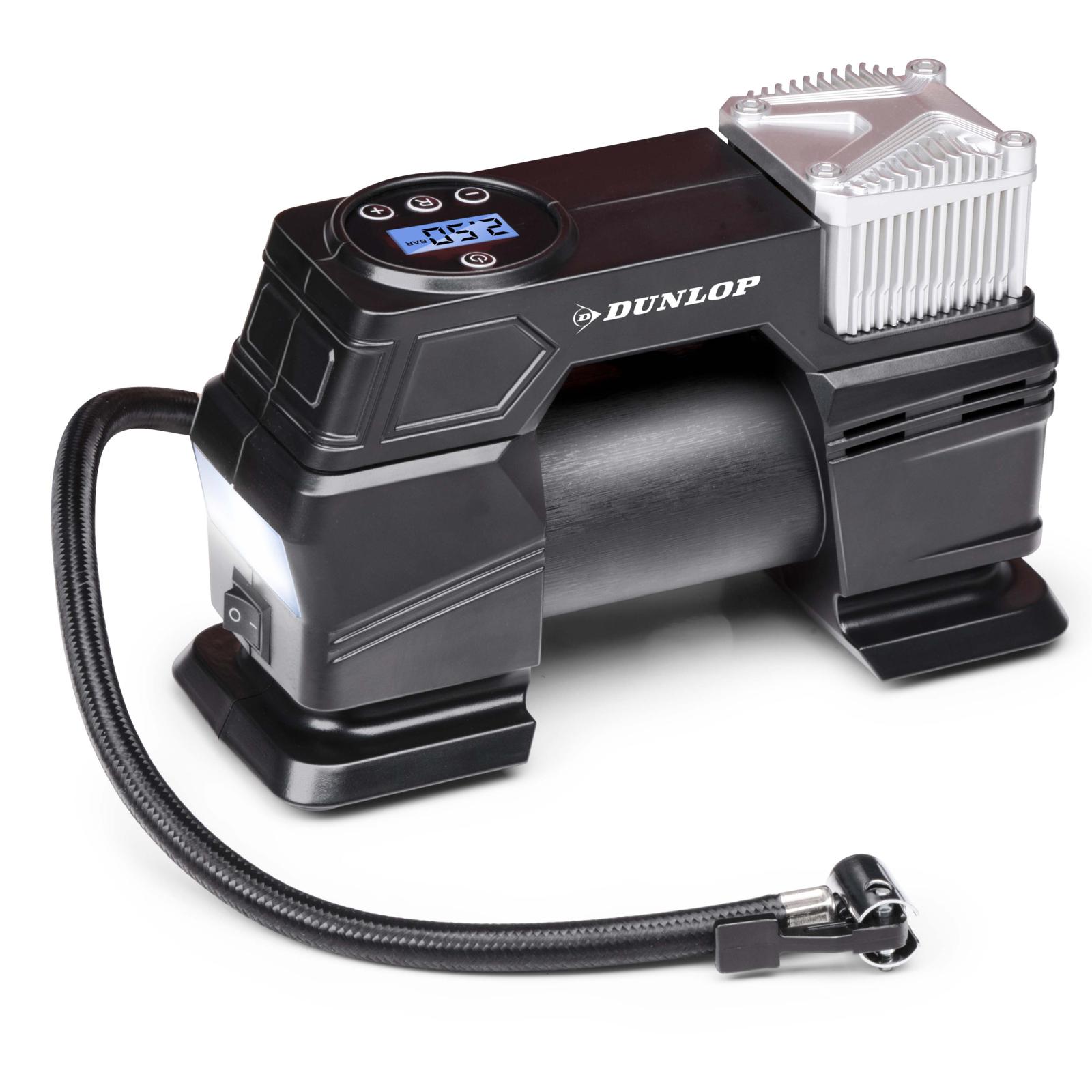 Dunlop Digital Luftkompressor Og Dækpumpe - 150 Psi / 10 Bar - 12v