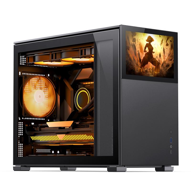 Jonsbo D31 Screen Matx Case, Tempered Glass - Sort Kabinet - Geekd.dk