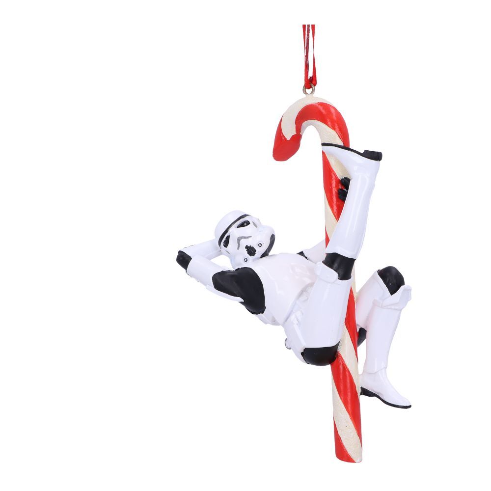 Stormtrooper Candy Cane Juleophæng 12 Cm Julekugle - Geekd.dk